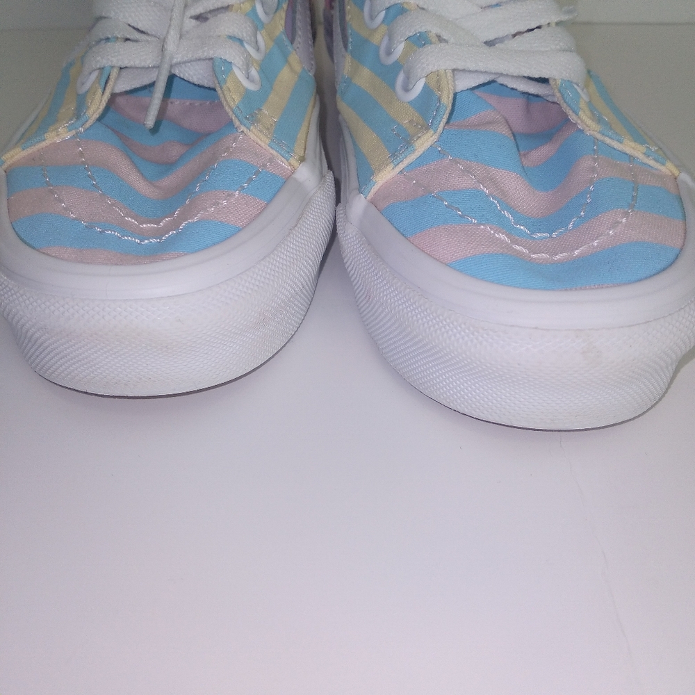 VANS SK8-Hi Tapered Women's Size 5.5 Multi-Color Pastel Stripes Skater Shoes EUC - Picture 12 of 12
